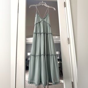 In Loom Sage Green Tiered Maxi Dress – Small